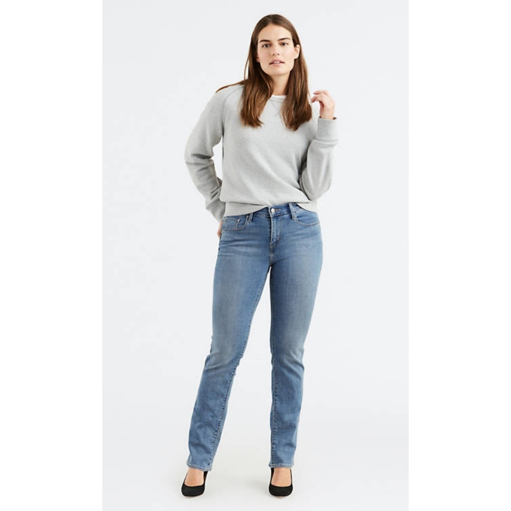 Levi's 505 High Rise Straight Leg Medium Wash